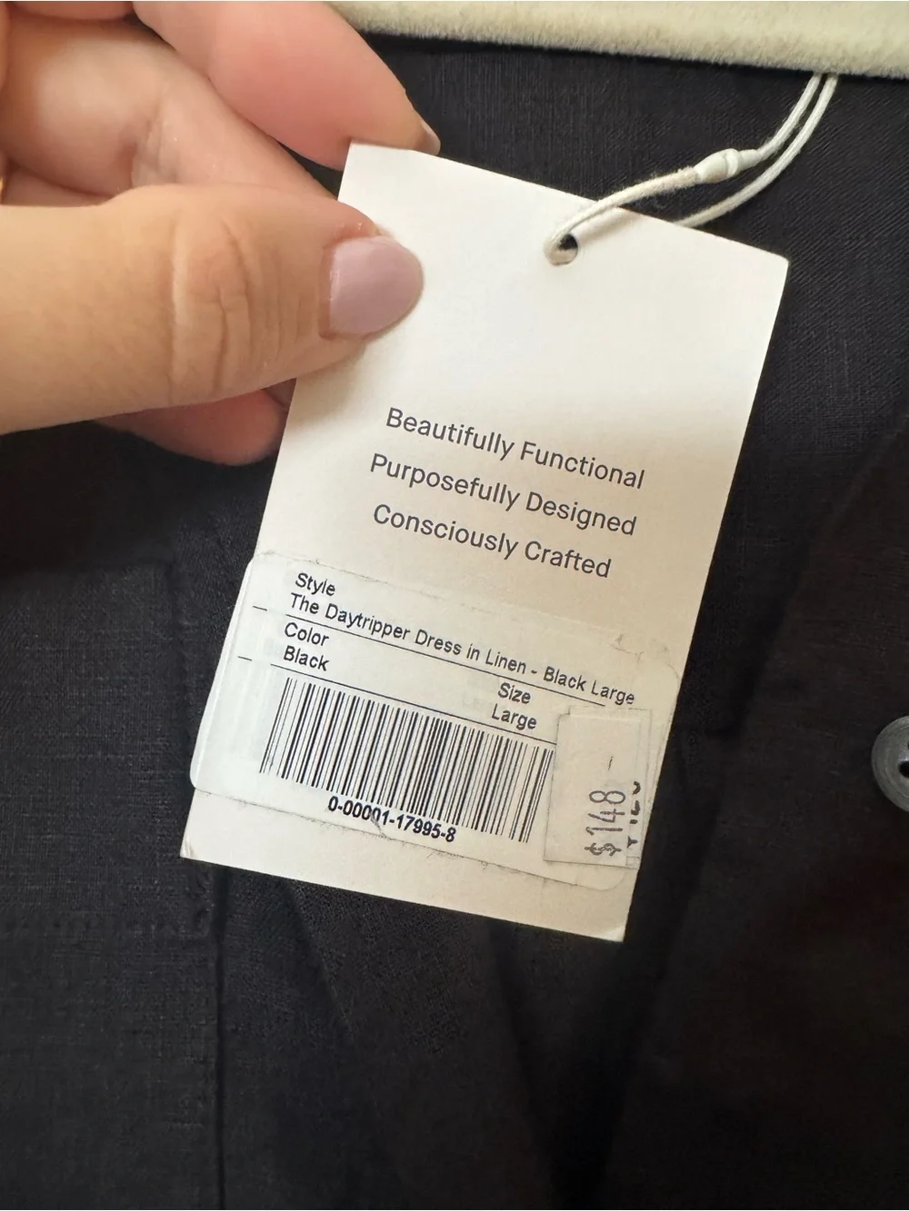 Everlane THE DAYTRIPPER DRESS IN LINEN Size L Large - Picture 4 of 4